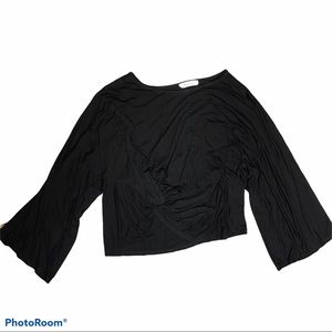 🌻Mickey and Joey Black Long Sleeve scrunch Front